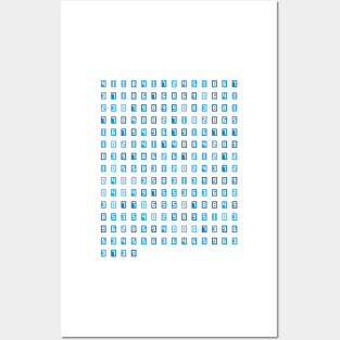 200 digit prime numbers (cyan rectangles) Posters and Art